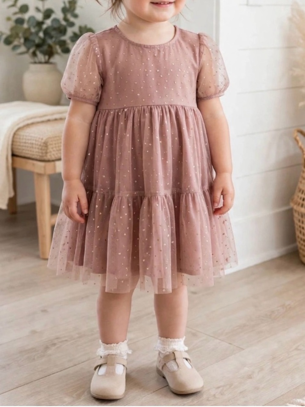 Baby Gap Tulle Cotton Dress with Star Pattern 3T